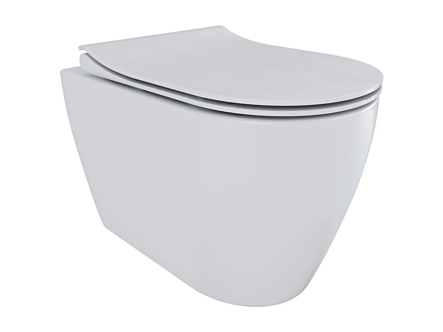 Coppia Sanitari Filomuro Filo Muro Filo Parete Vaso WC E Bidet Design Moderno In Ceramica Con Copriwater Chiusura Soft Close Chiusura Rallentata Colore Bianco Opaco