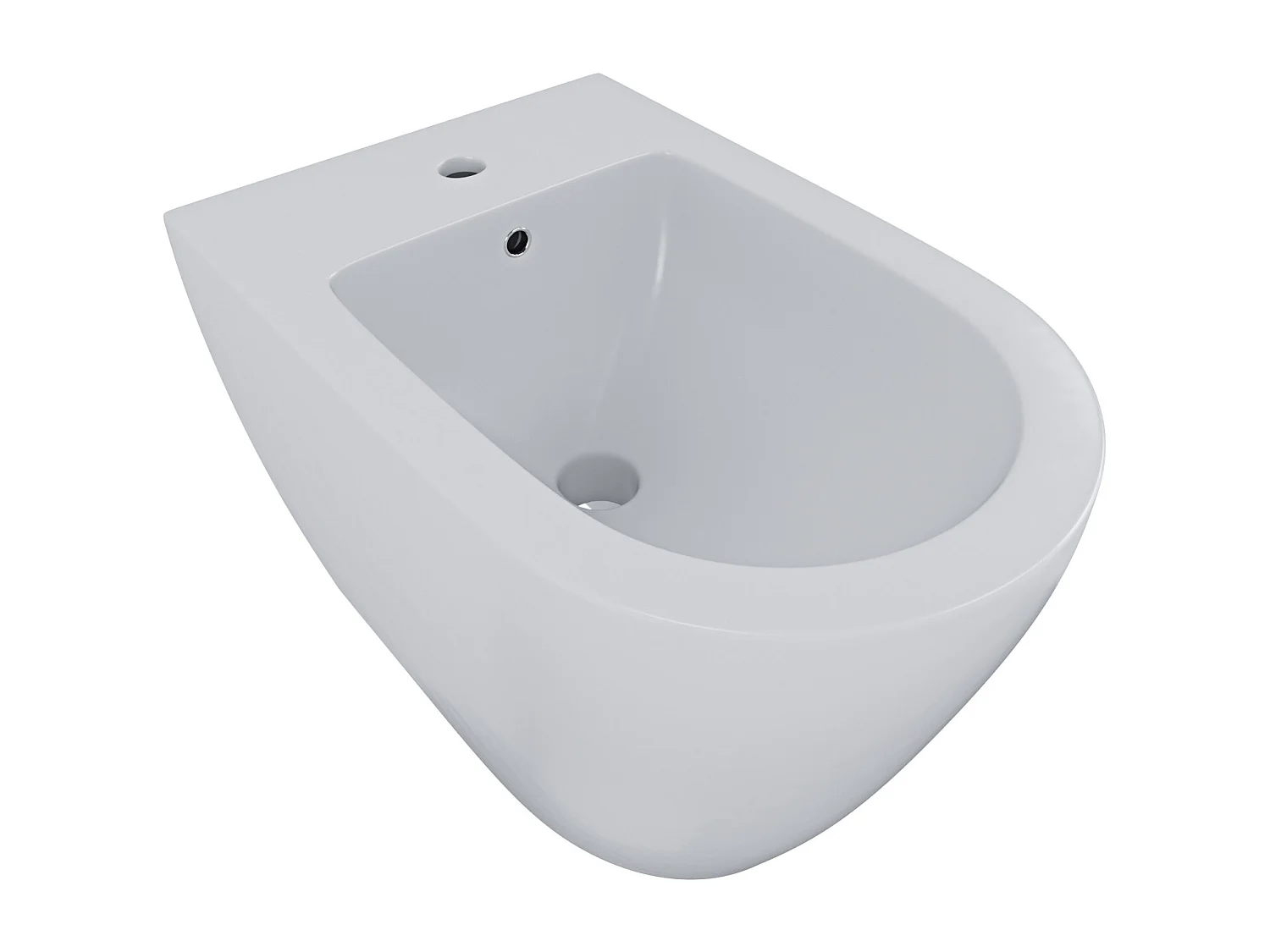 Coppia Sanitari Filomuro Filo Muro Filo Parete Vaso WC E Bidet Design Moderno In Ceramica Con Copriwater Chiusura Soft Close Chiusura Rallentata Colore Bianco Opaco