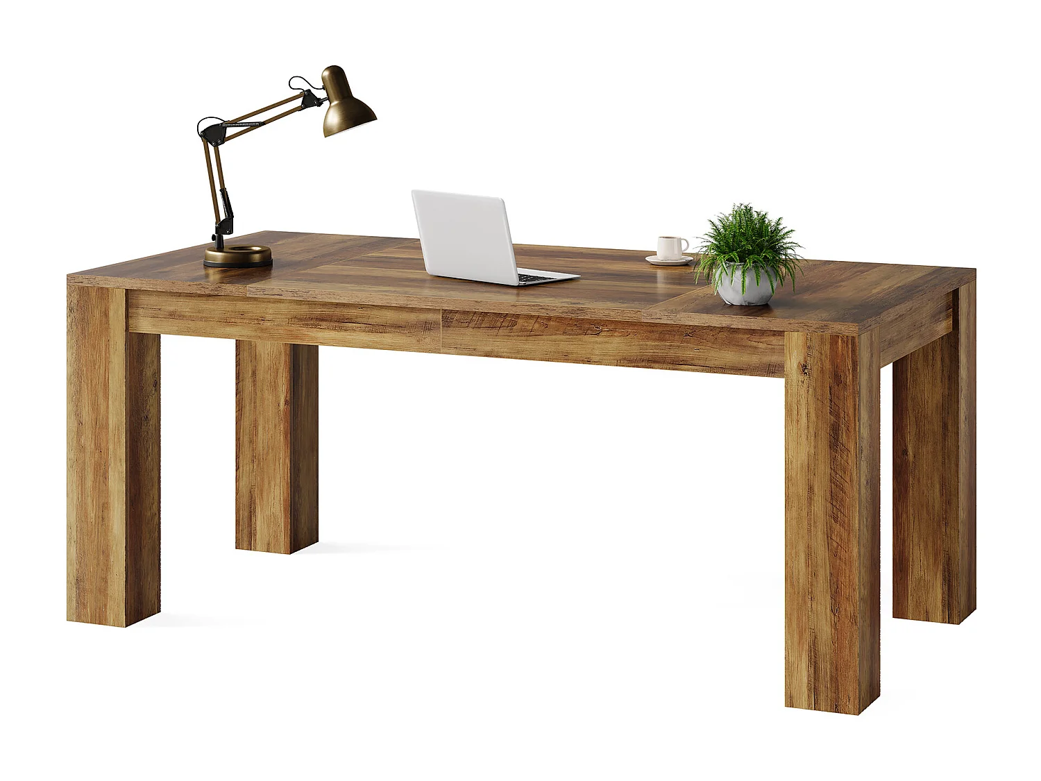 Bureau de direction 160 cm, grand bureau d'ordinateur, table de travail simple