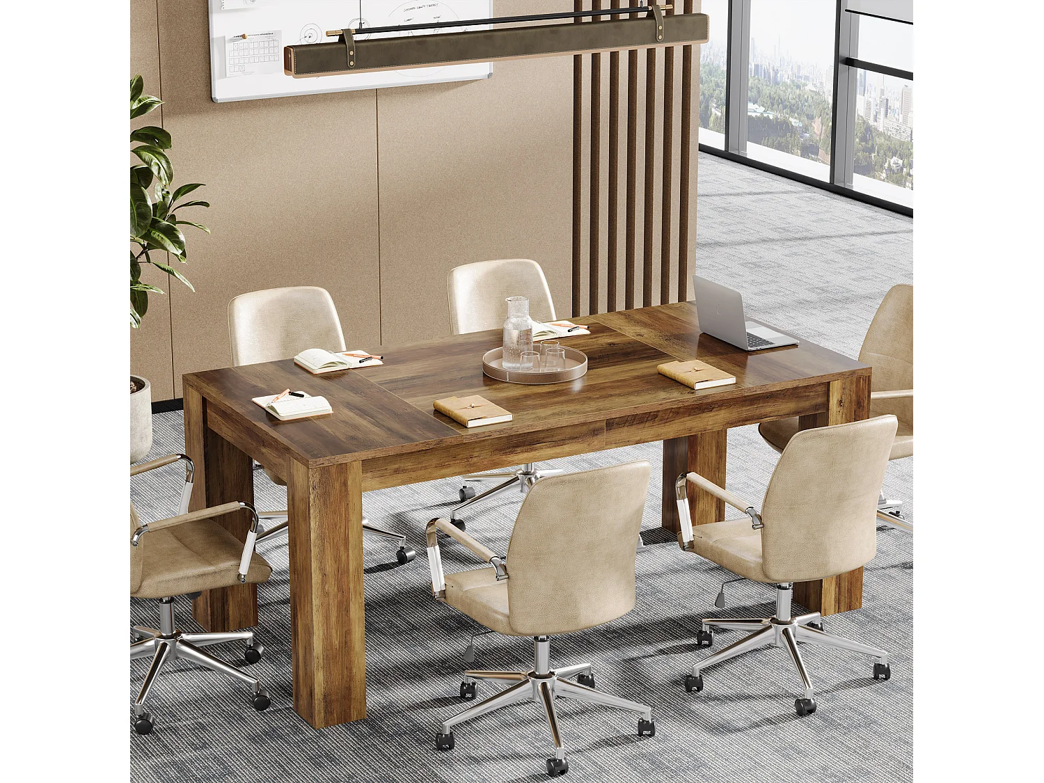 Bureau de direction 160 cm, grand bureau d'ordinateur, table de travail simple