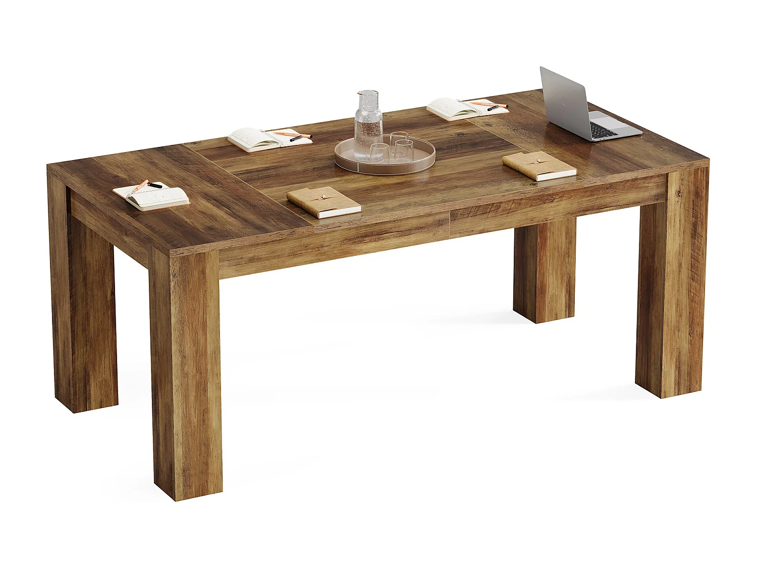 Bureau de direction 160 cm, grand bureau d'ordinateur, table de travail simple