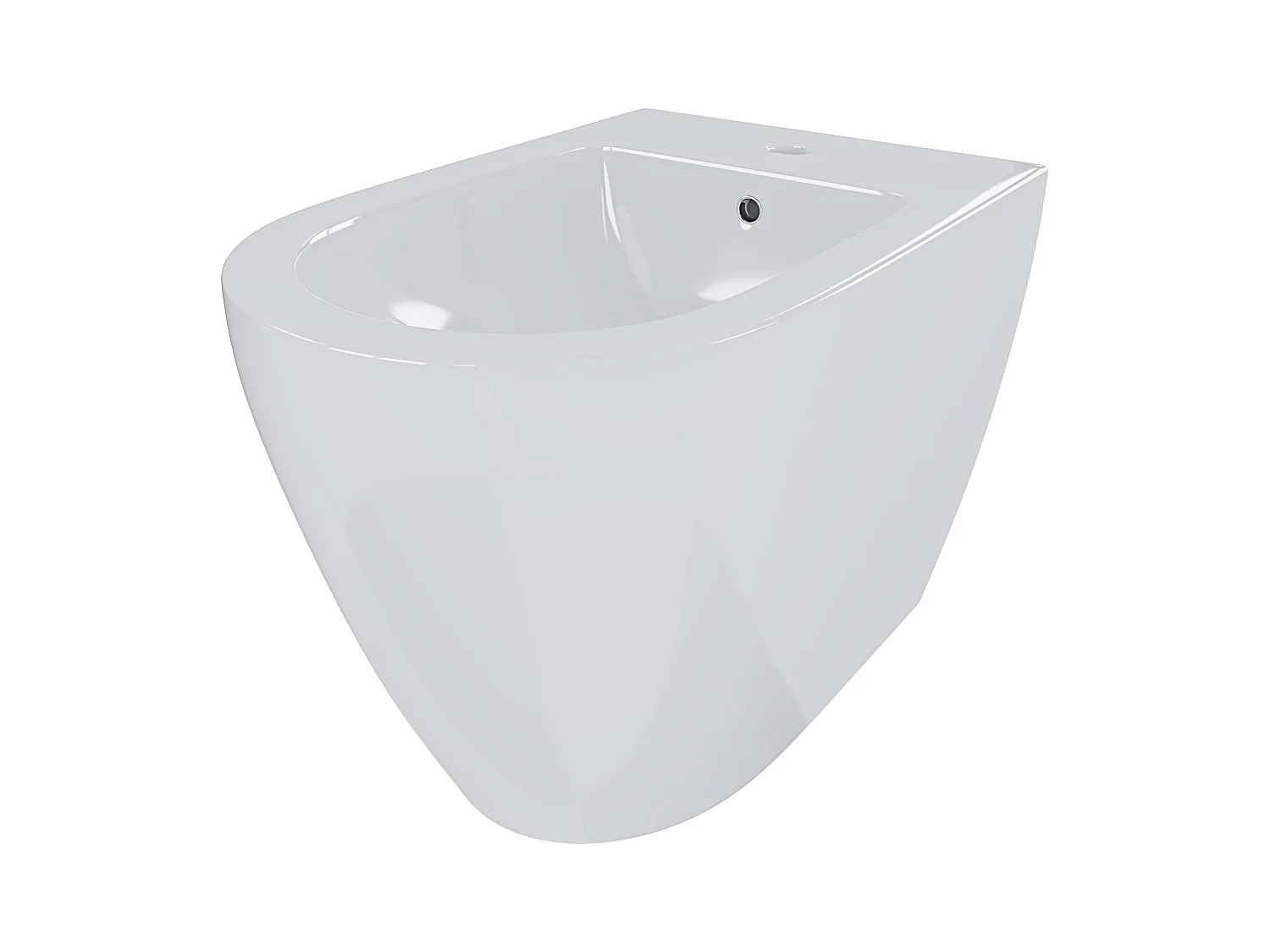 Coppia Sanitari Filomuro Filo Muro Filo Parete Vaso WC E Bidet Design Moderno In Ceramica Con Copriwater Chiusura Soft Close Chiusura Rallentata Bianco Lucido
