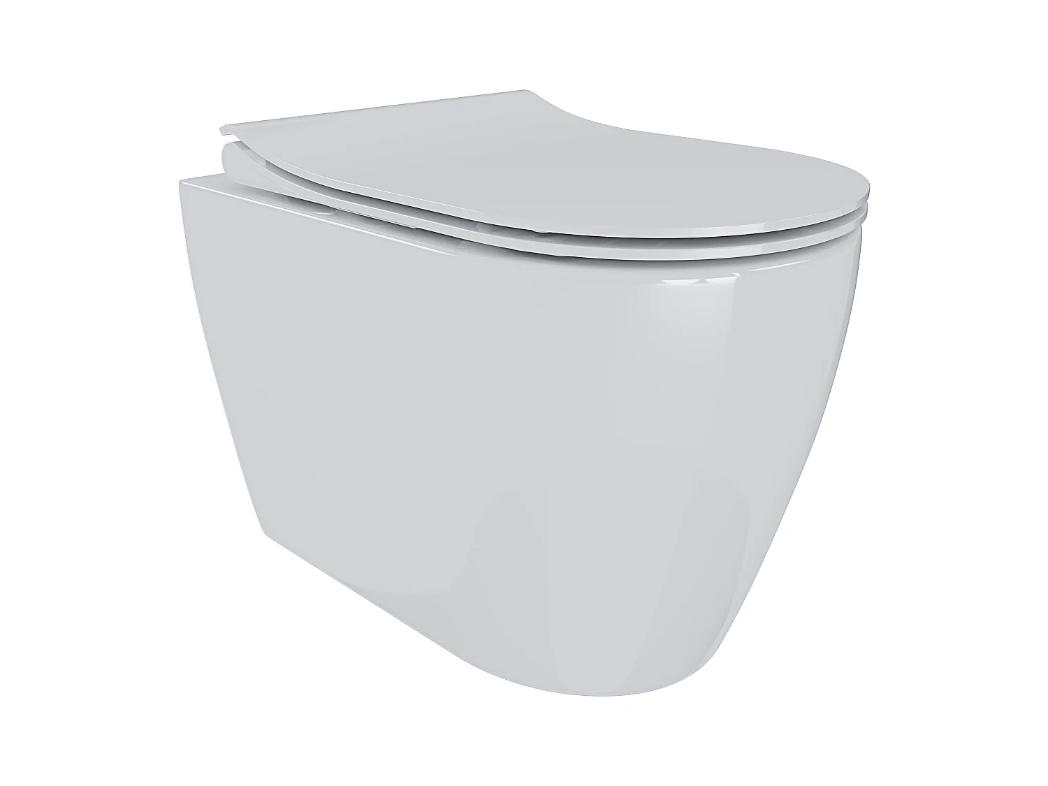 Coppia Sanitari Filomuro Filo Muro Filo Parete Vaso WC E Bidet Design Moderno In Ceramica Con Copriwater Chiusura Soft Close Chiusura Rallentata Bianco Lucido
