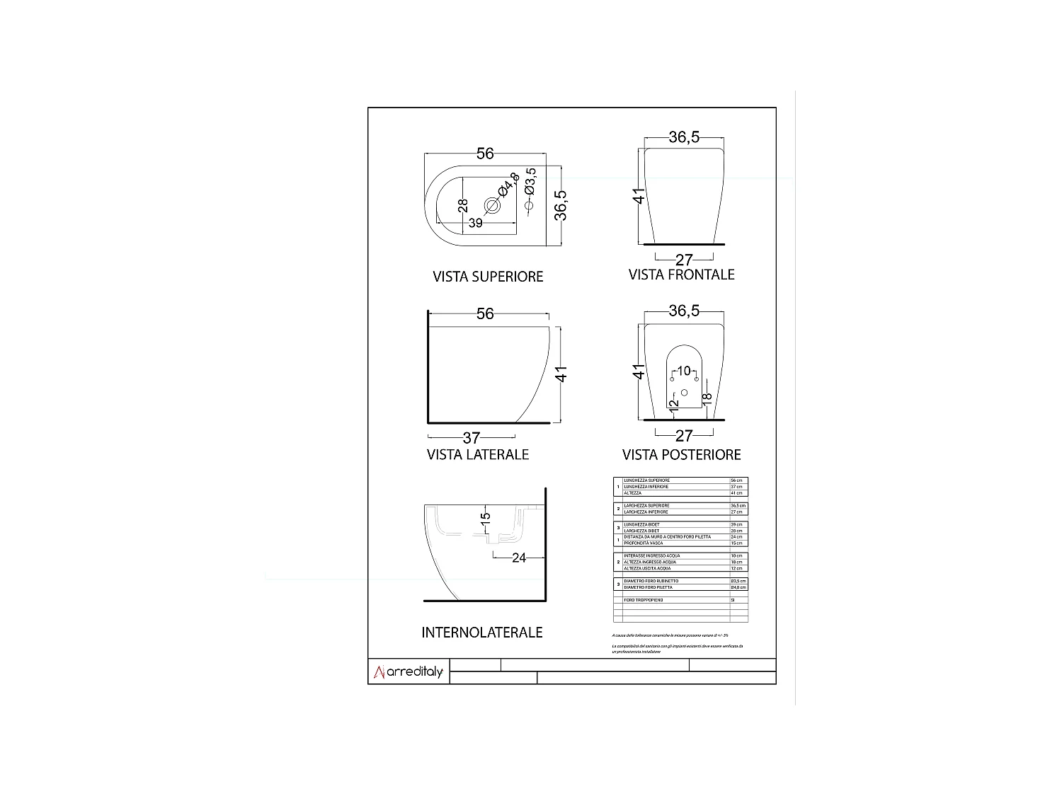 Coppia Sanitari Filomuro Filo Muro Filo Parete Vaso WC E Bidet Design Moderno In Ceramica Con Copriwater Chiusura Soft Close Chiusura Rallentata Bianco Lucido