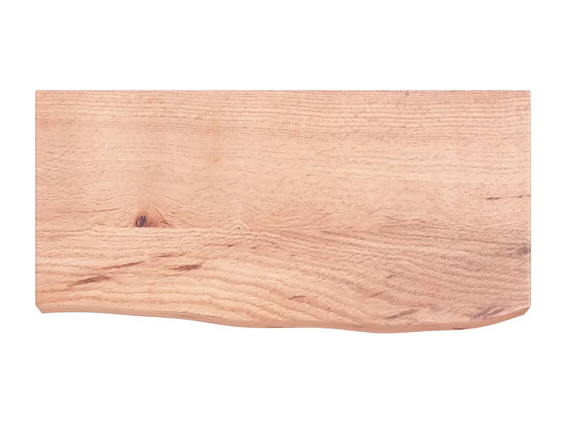 Étagère murale marron clair bois chêne massif traité