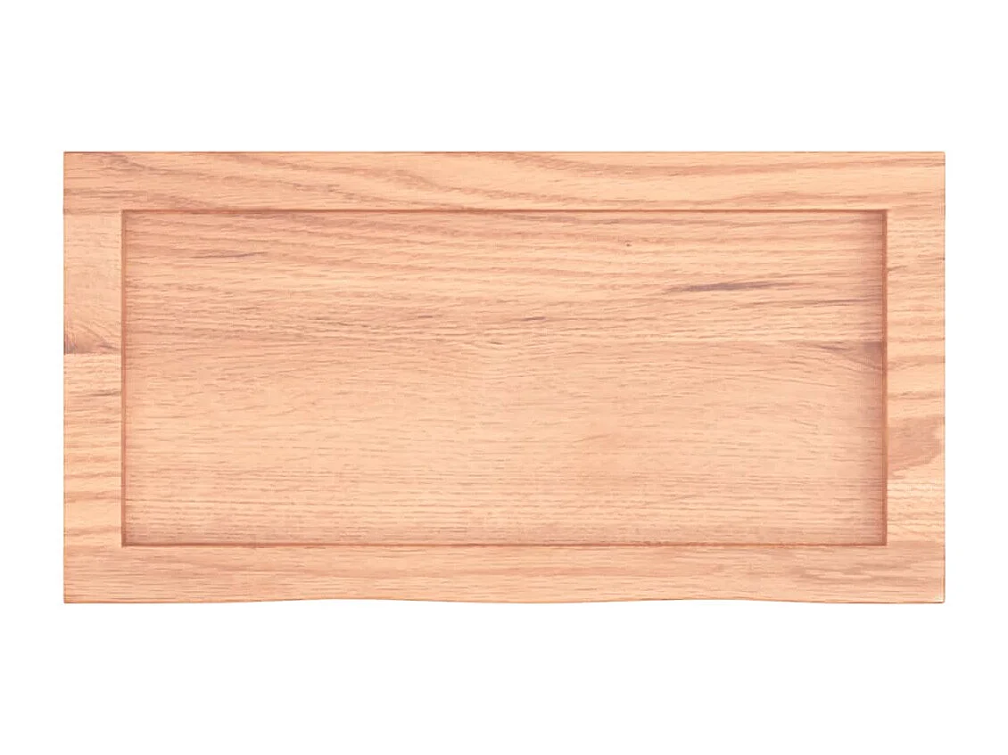 Étagère murale marron clair bois chêne massif traité