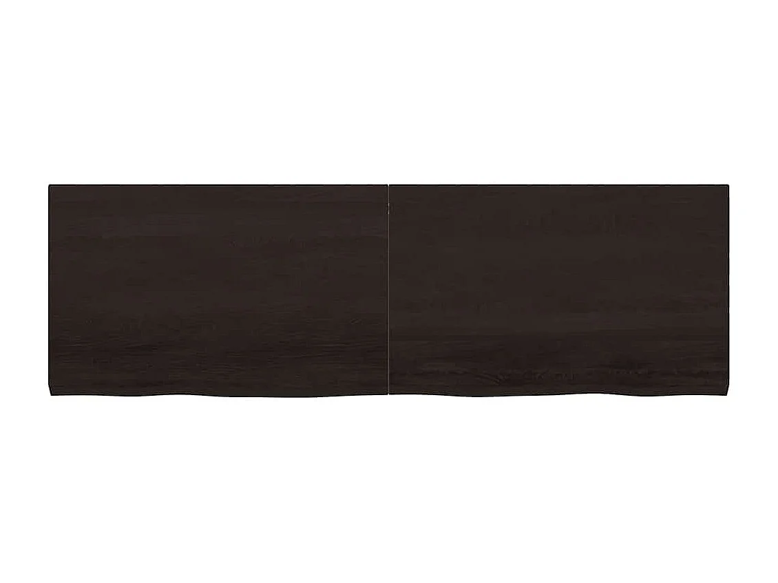 Étagère murale marron foncé bois chêne massif traité