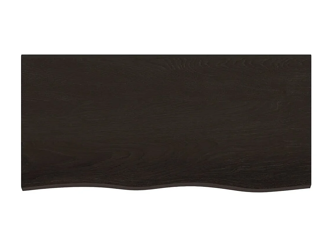 Étagère murale marron foncé bois chêne massif traité