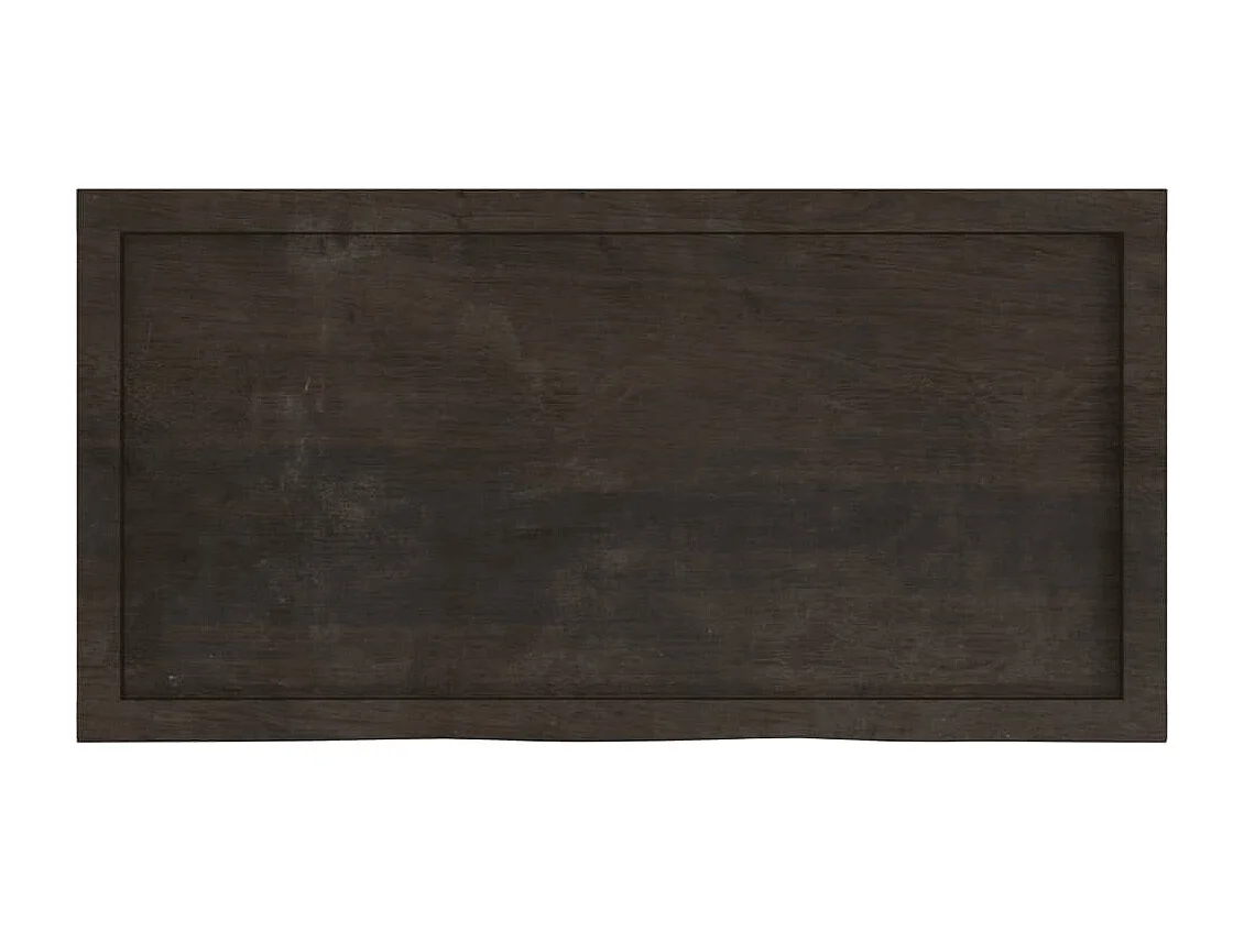 Étagère murale marron foncé bois chêne massif traité