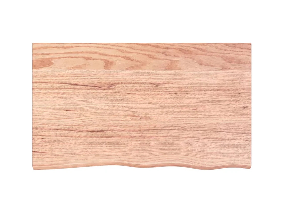 Étagère murale marron clair bois chêne massif traité