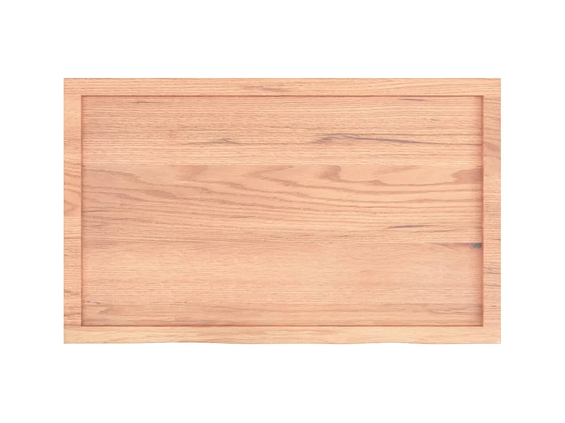 Étagère murale marron clair bois chêne massif traité