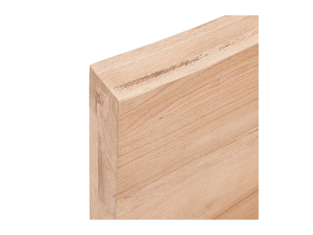 Étagère murale marron clair bois chêne massif traité