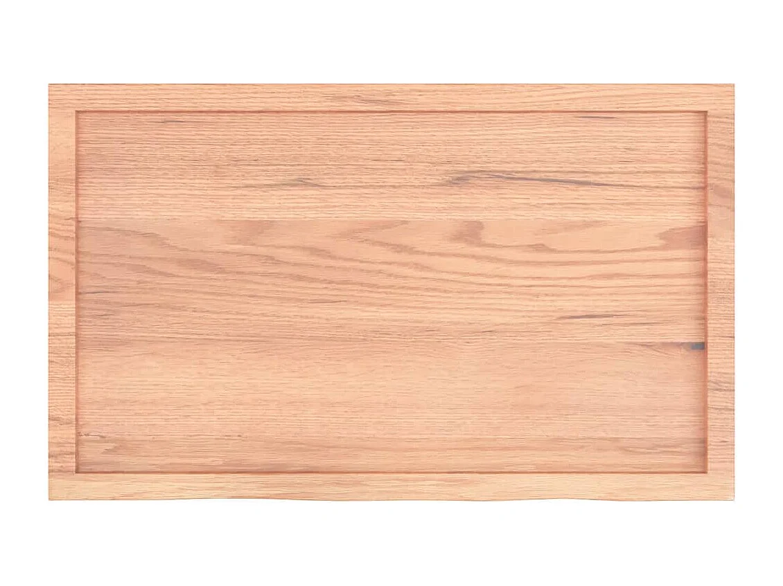 Étagère murale marron clair bois chêne massif traité