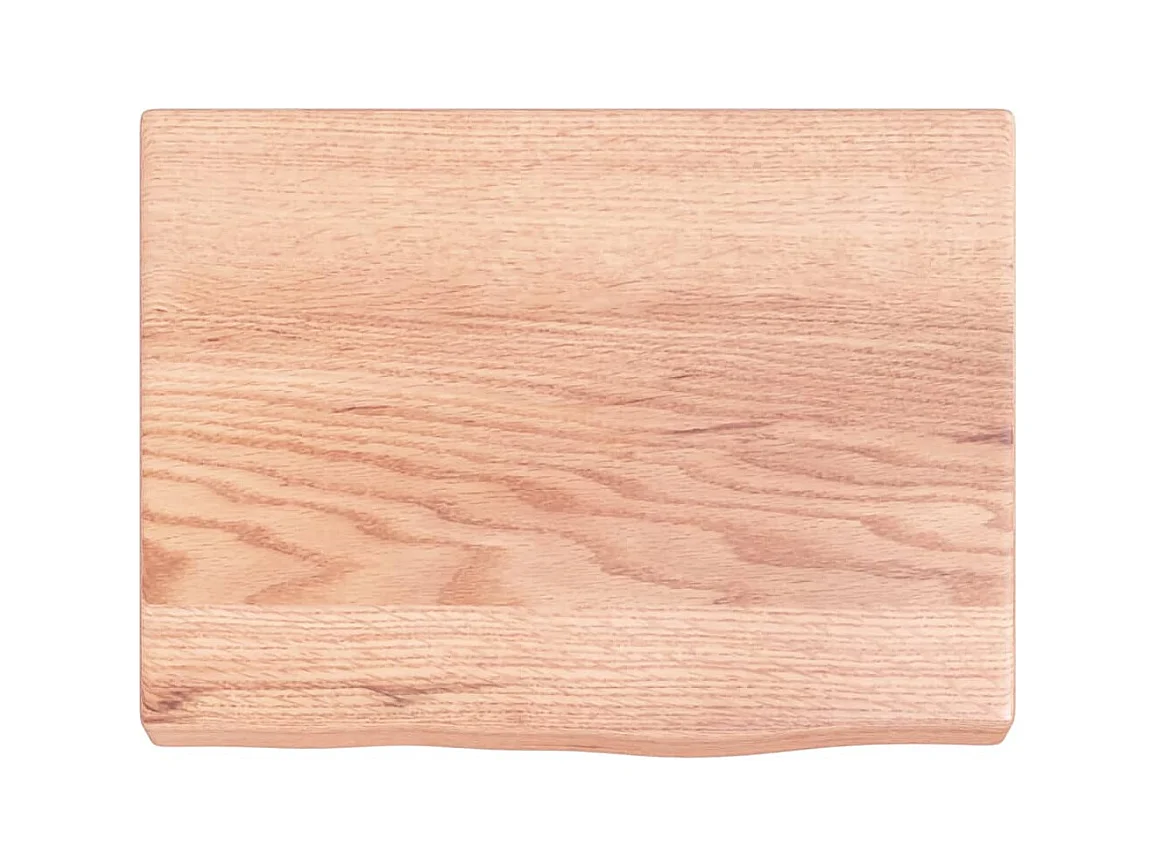 Étagère murale marron clair bois chêne massif traité