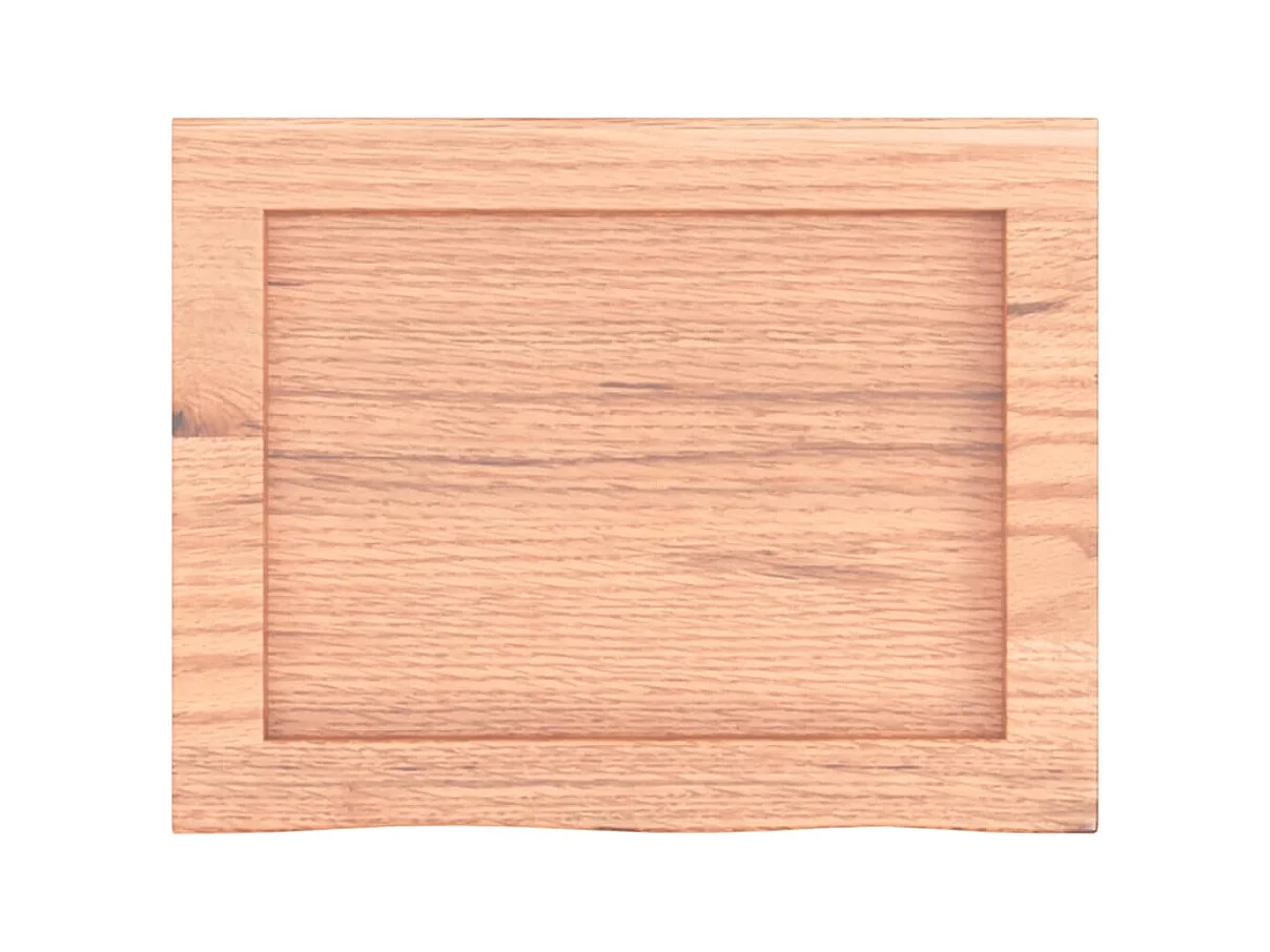 Étagère murale marron clair bois chêne massif traité