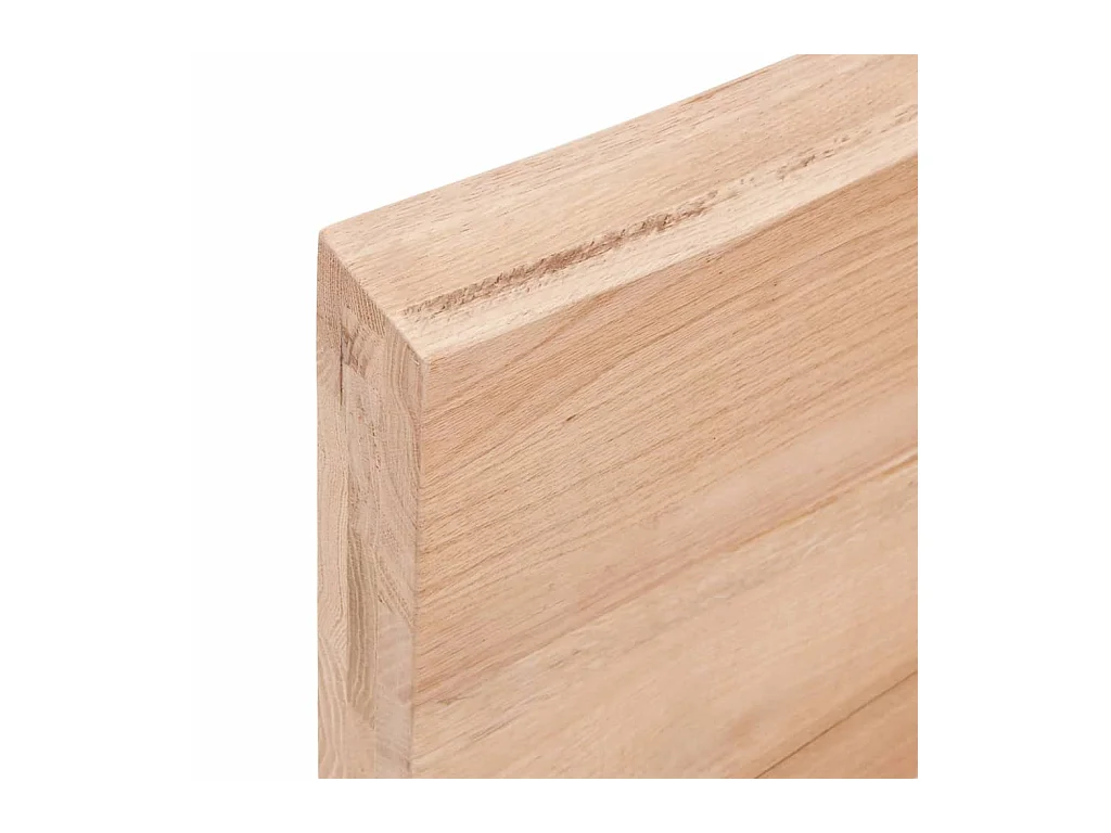 Étagère murale marron clair bois chêne massif traité