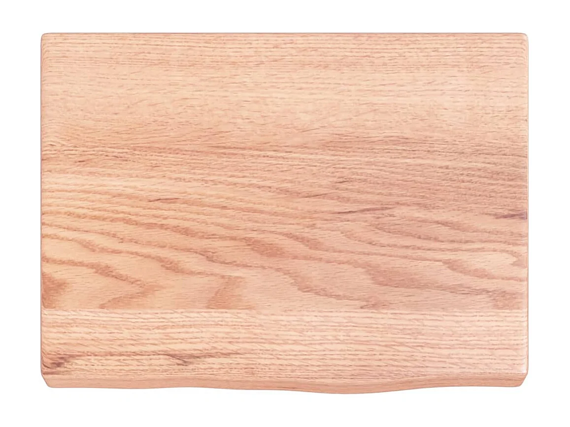 Étagère murale marron clair bois chêne massif traité