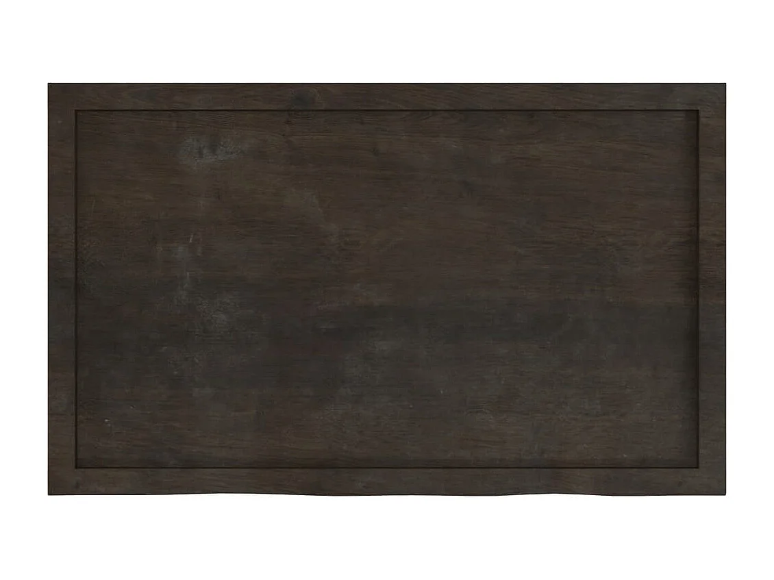 Étagère murale marron foncé bois chêne massif traité