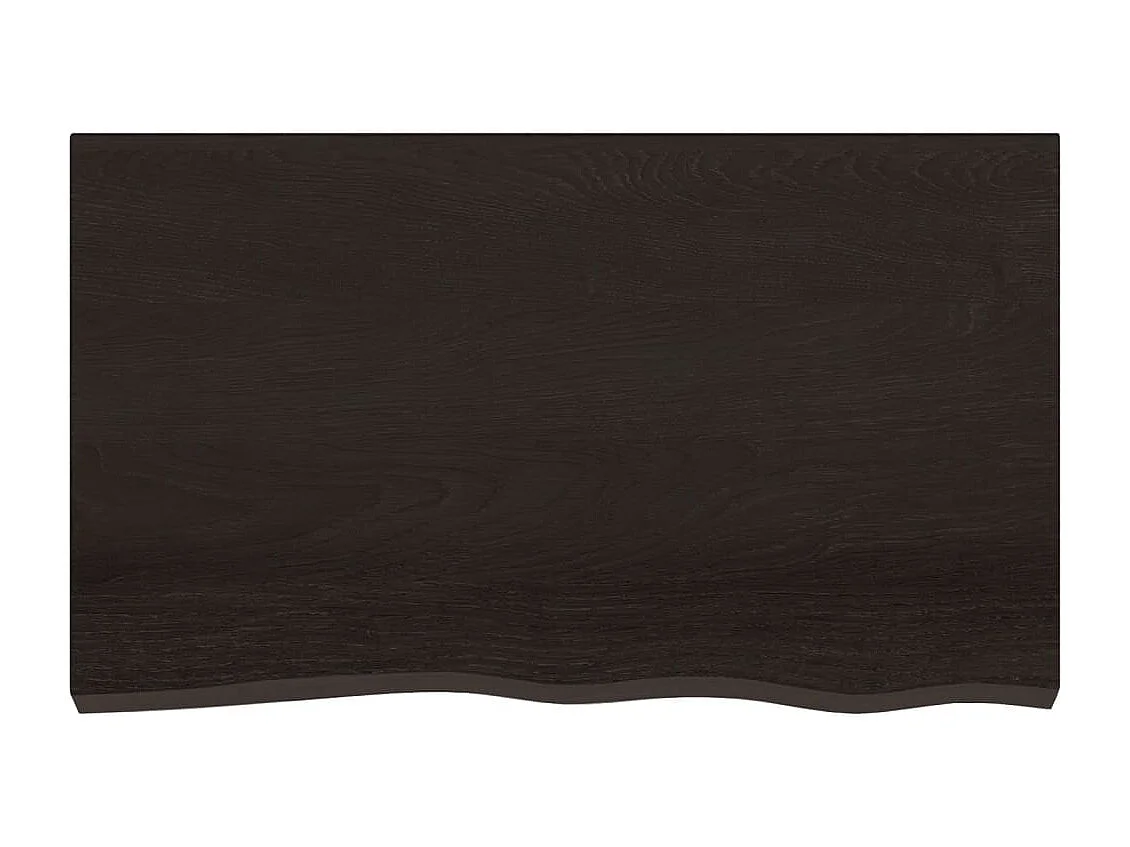 Étagère murale marron foncé bois chêne massif traité