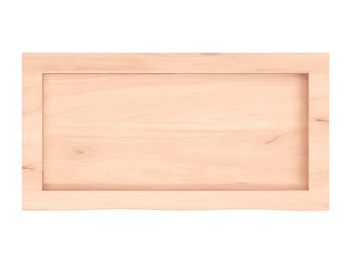 Mensola da parete 60x30x(2-6) cm in legno massello di rovere non trattato