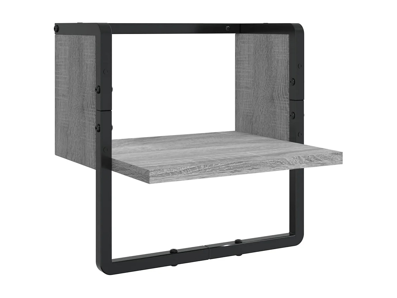 Juego de estantes de pared de 4 piezas con barras, gris Sonoma