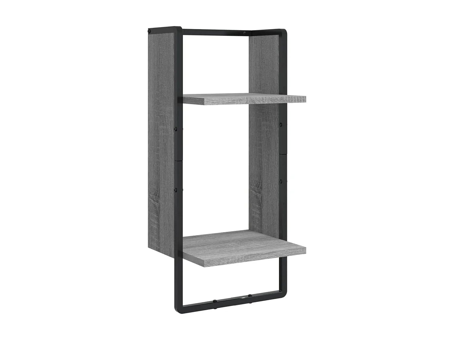 Juego de estantes de pared de 4 piezas con barras, gris Sonoma