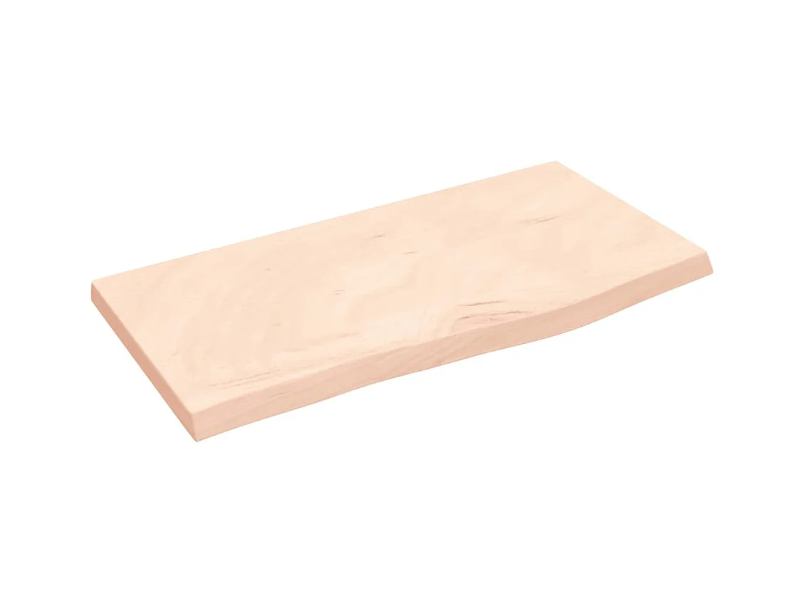 Wandregal 60x30x(2-4) cm unbehandeltes Eichenmassivholz