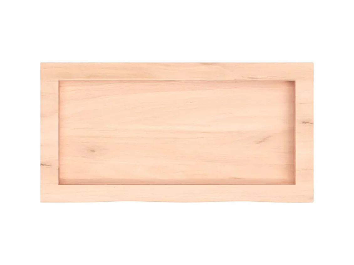 Wandregal 60x30x(2-4) cm unbehandeltes Eichenmassivholz