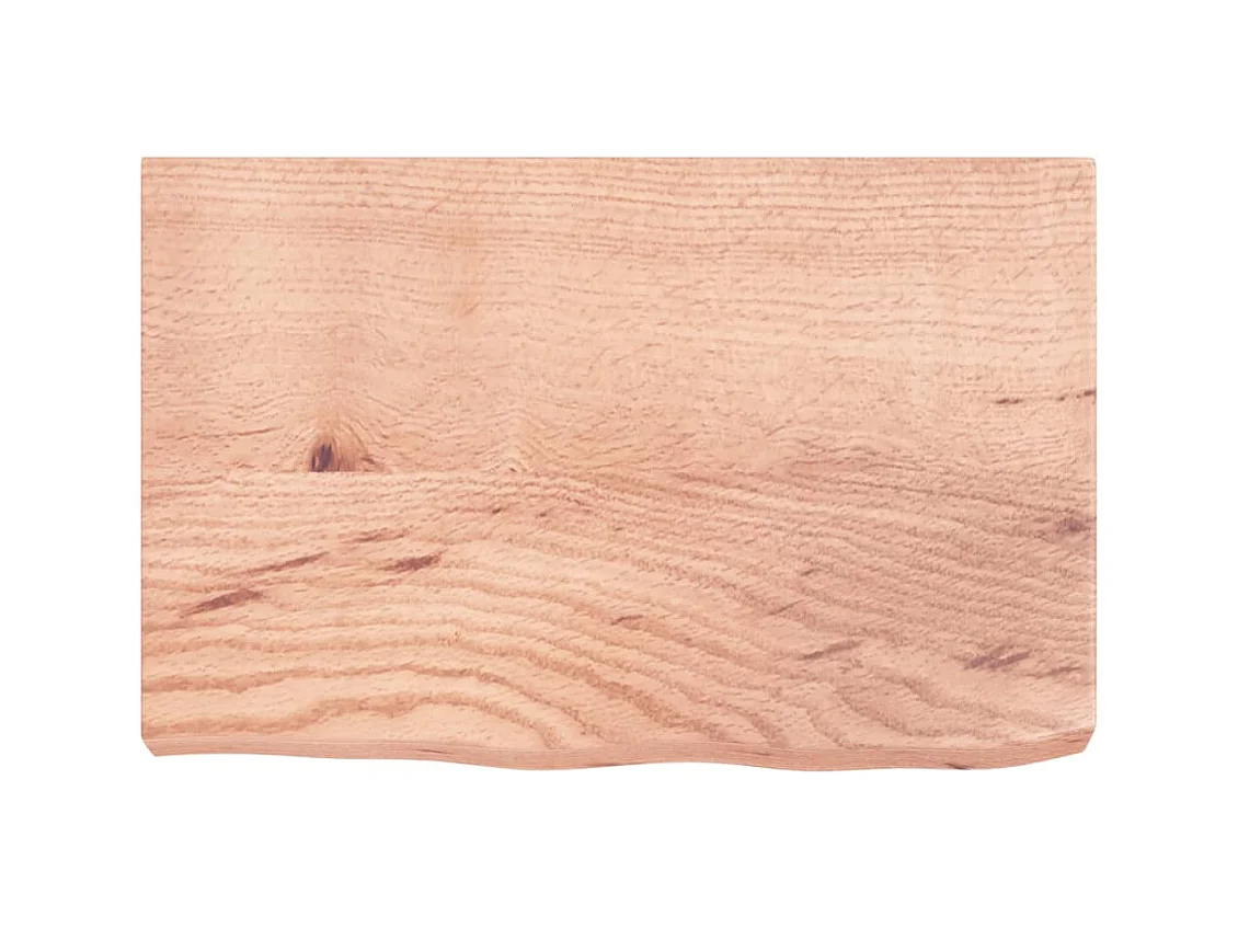 Étagère murale marron clair bois chêne massif traité