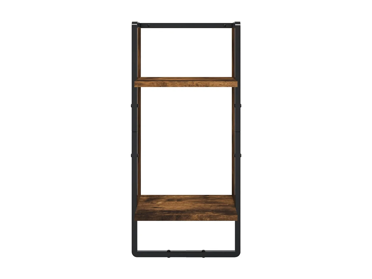 Juego de estantería de pared con barras 4 piezas roble ahumado