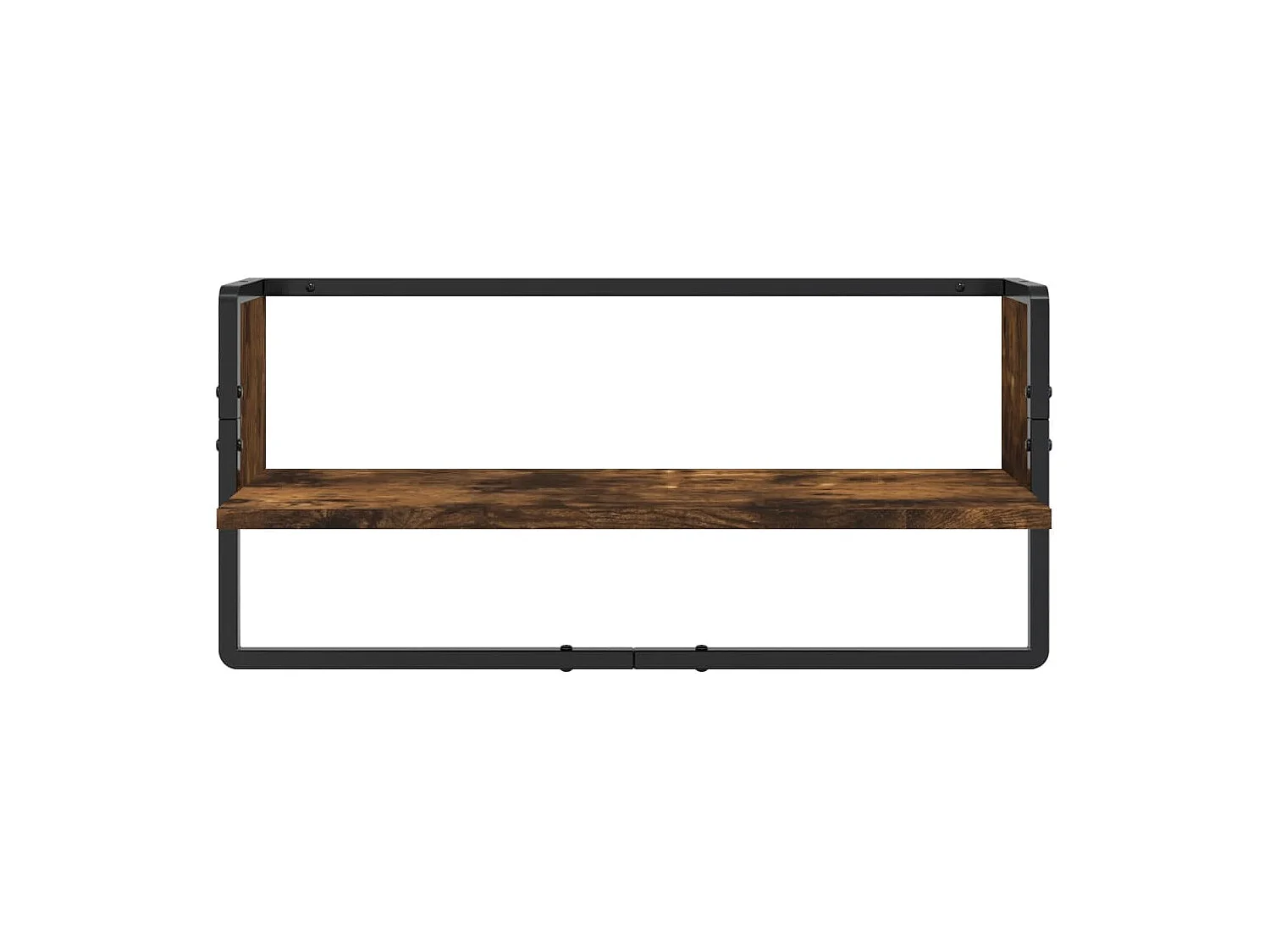 Juego de estantería de pared con barras 4 piezas roble ahumado