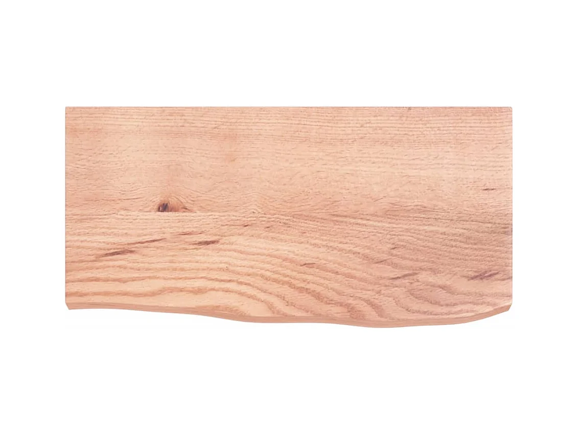 Hellbraunes Wandregal aus massivem behandeltem Eichenholz