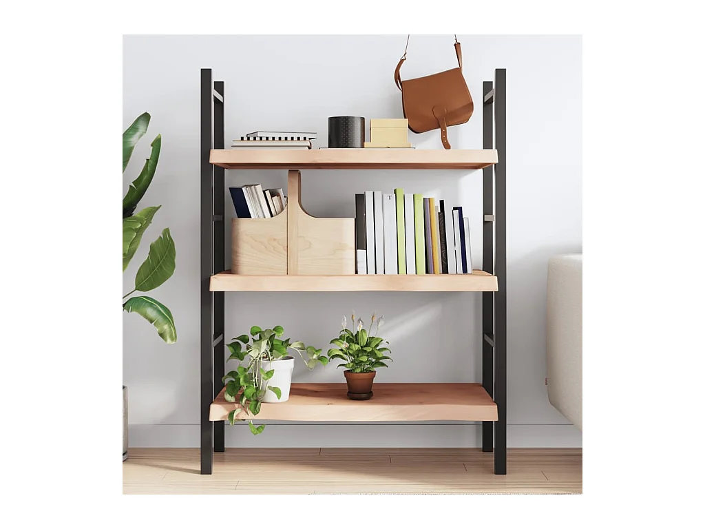 Étagère murale 100x50x(2-6) cm bois de chêne massif non traité