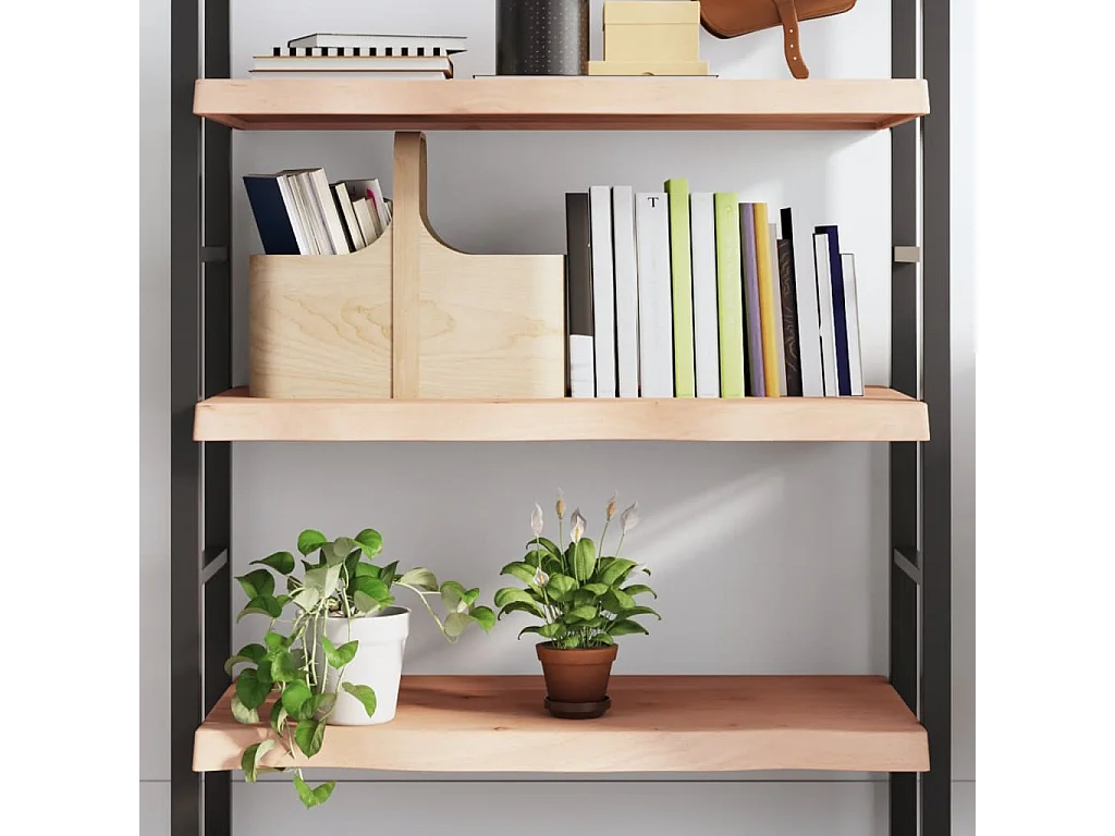 Étagère murale 100x50x(2-6) cm bois de chêne massif non traité