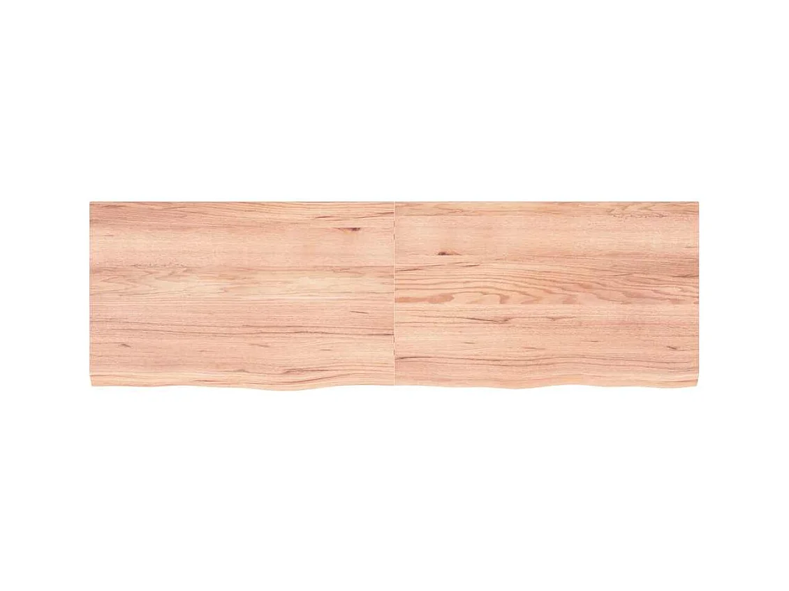 Lichtbruine wandplank van massief behandeld eikenhout