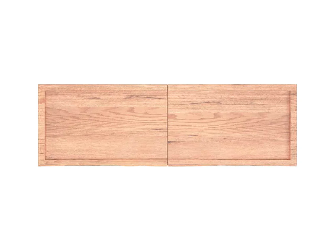 Lichtbruine wandplank van massief behandeld eikenhout