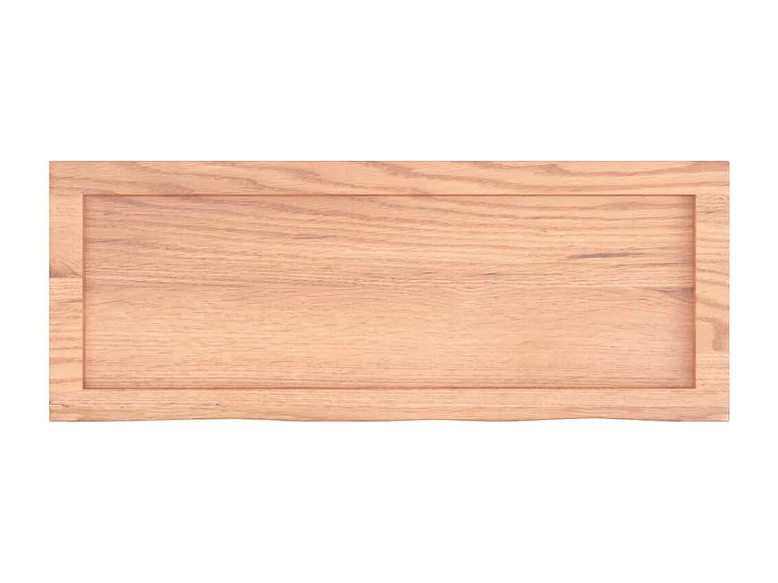 Étagère murale marron clair bois chêne massif traité