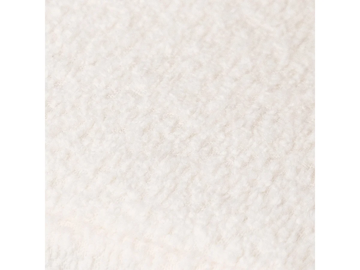 Lot de 2 chaises en tissu bouclé beige et piètement chromé - Isya