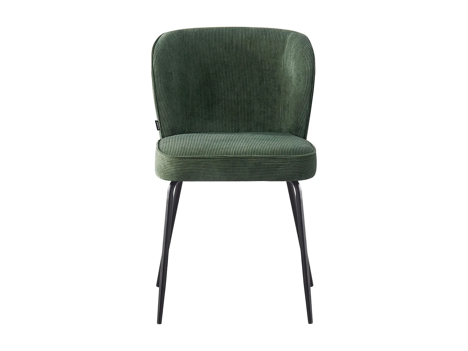 Lot de 2 chaises en velours côtelé vert kaki - Tara