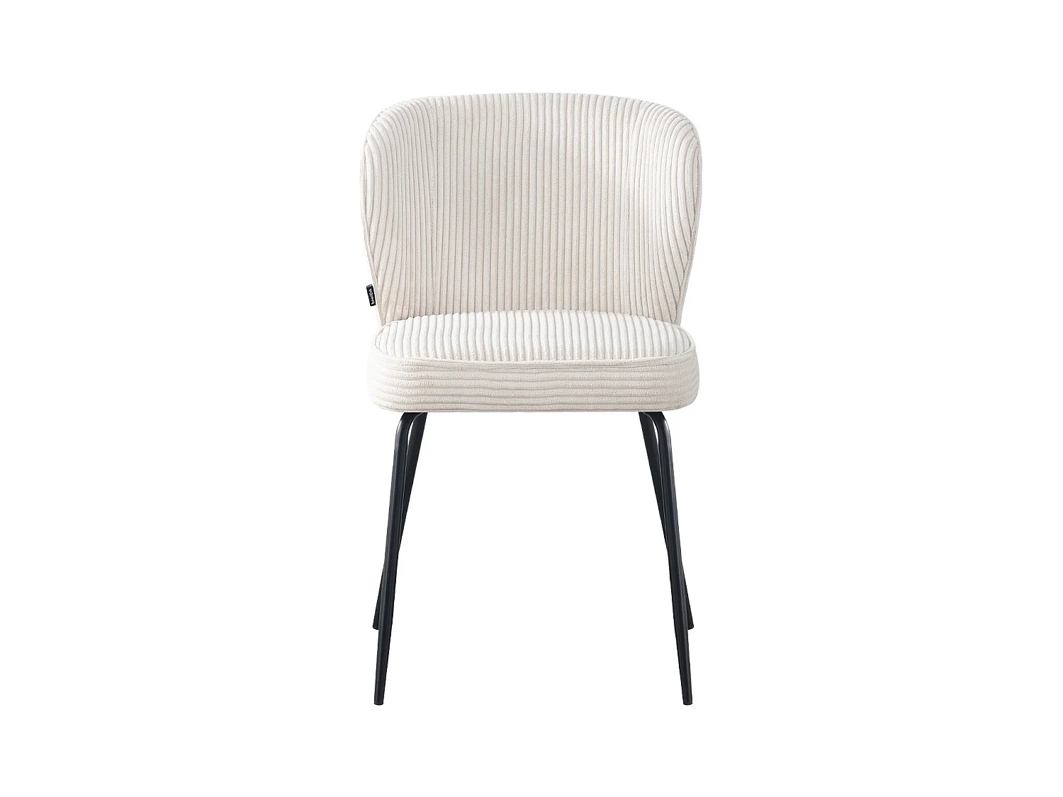 Lot de 2 chaises en velours côtelé beige - Tara