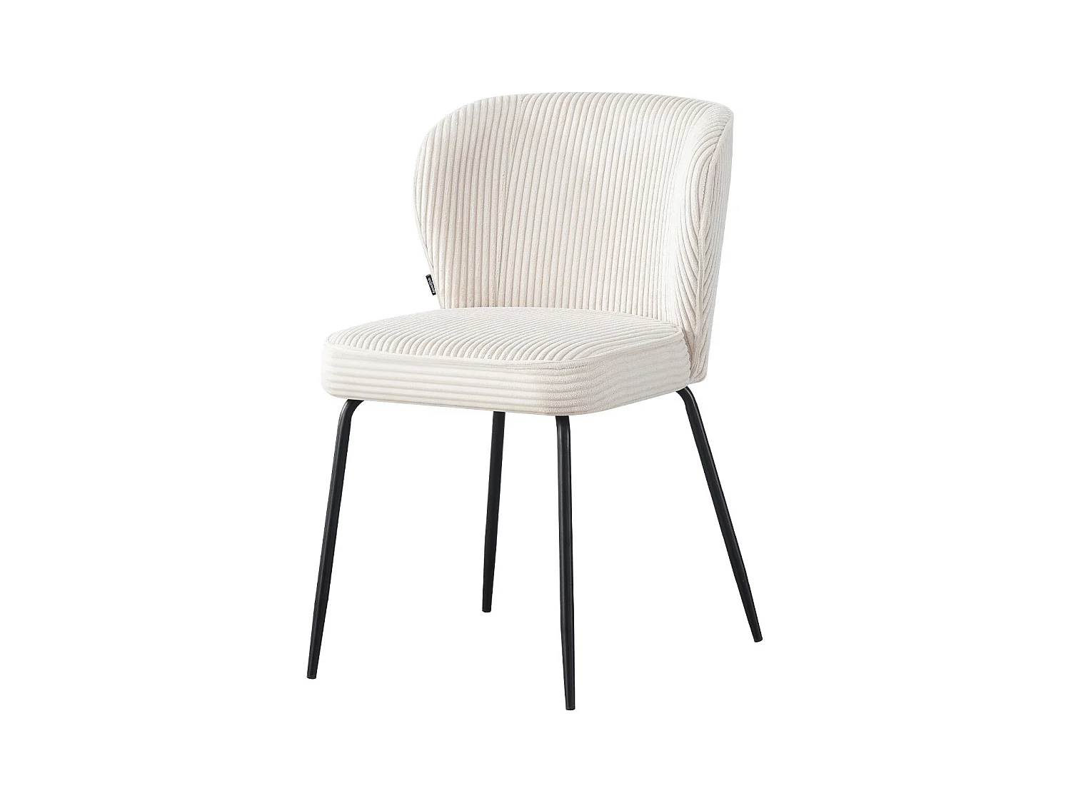 Lot de 2 chaises en velours côtelé beige - Tara