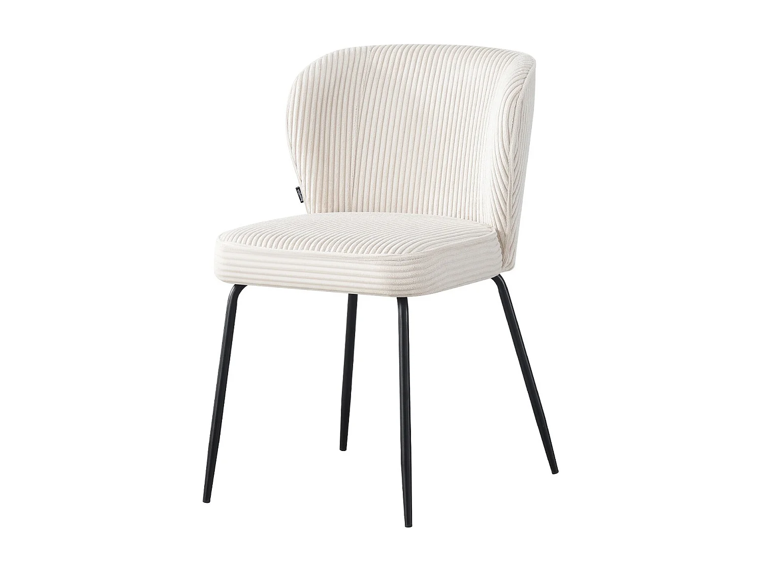 Lot de 2 chaises en velours côtelé beige - Tara