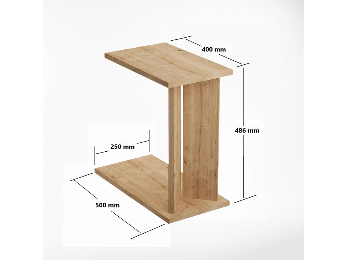 Tavolino da salotto con ripiano H48,6 cm - LUN