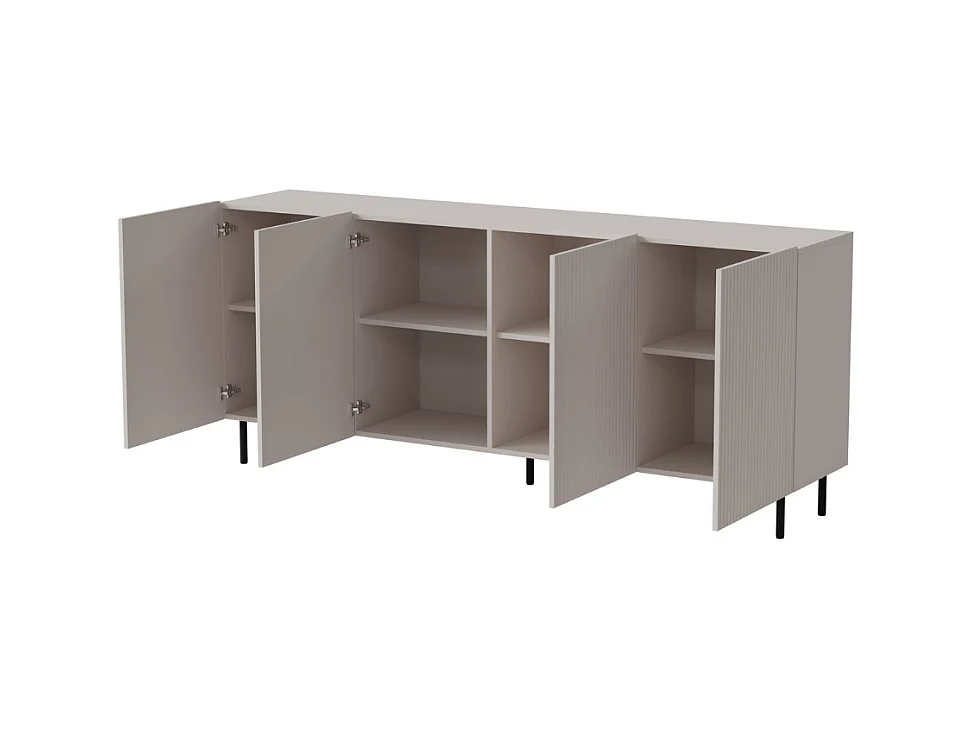 Buffet bas 4 portes 180 cm couleur cachemire ROTTERDAM