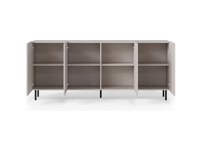 Buffet bas 4 portes 180 cm couleur cachemire ROTTERDAM