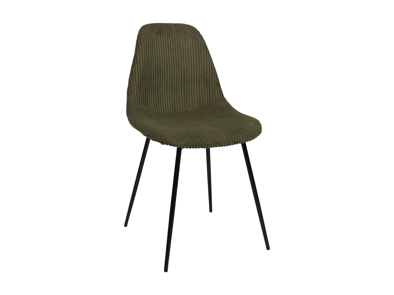 Set van 4 stoelen in ribfluweel met metalen poten H85 cm - SCOTT