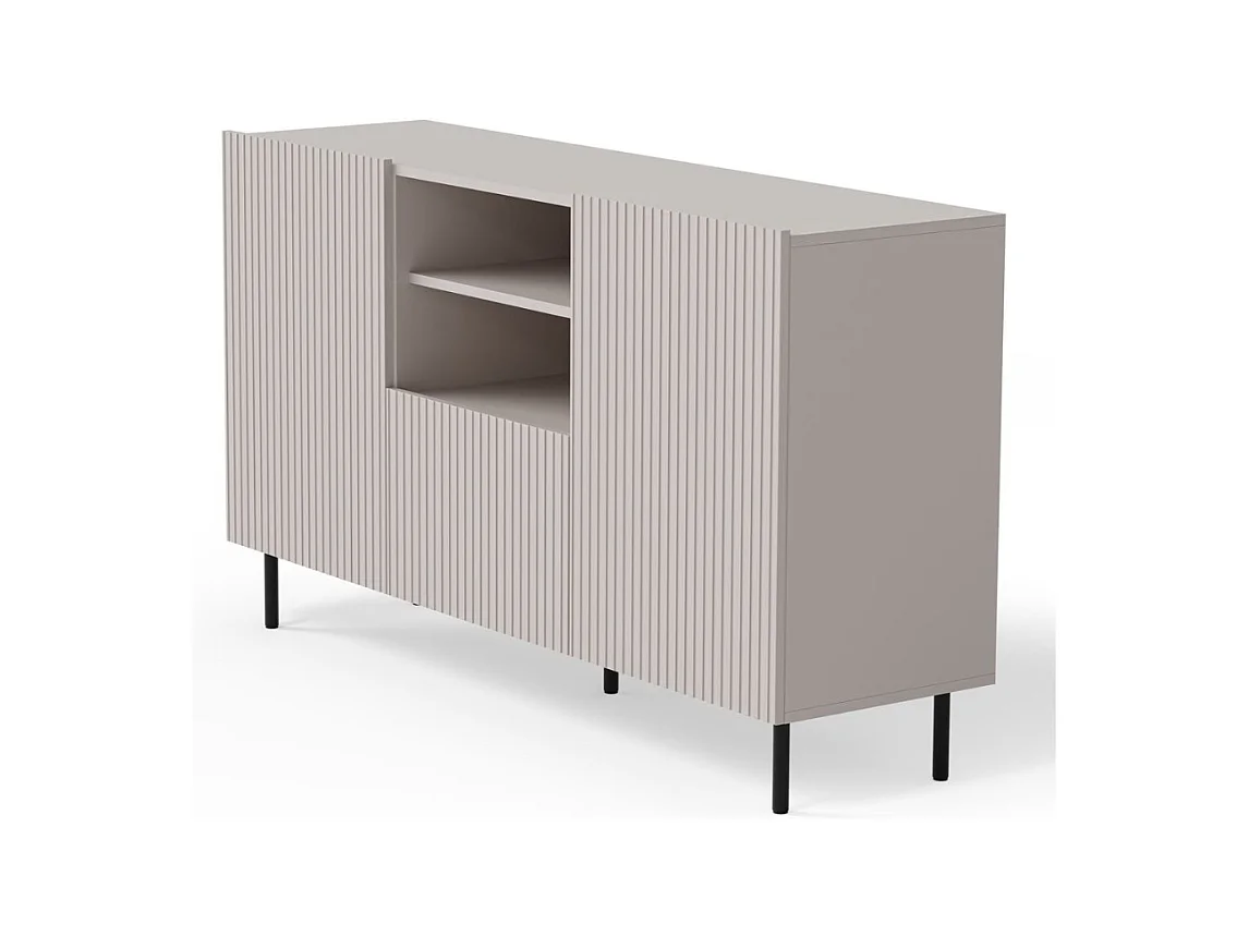 Buffet bas cachemire 150 cm - 2 portes 1 tiroir et niche ROTTERDAM