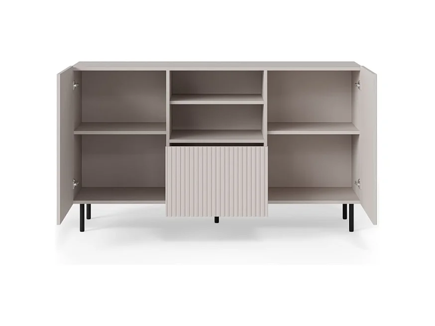 Buffet bas cachemire 150 cm - 2 portes 1 tiroir et niche ROTTERDAM