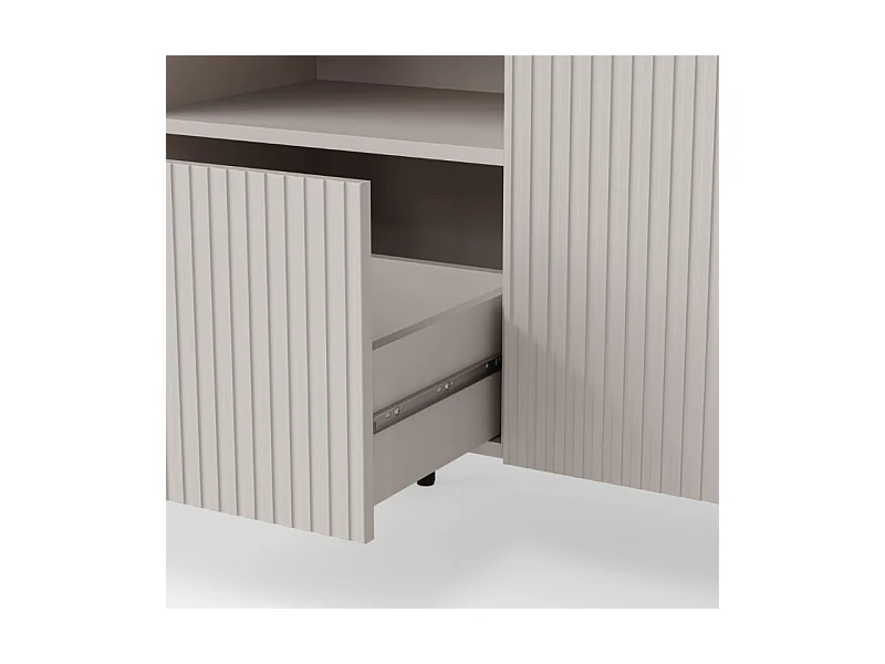 Buffet bas cachemire 150 cm - 2 portes 1 tiroir et niche ROTTERDAM