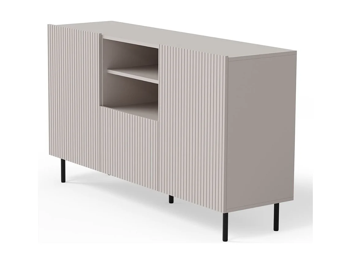 Buffet bas cachemire 150 cm - 2 portes 1 tiroir et niche ROTTERDAM